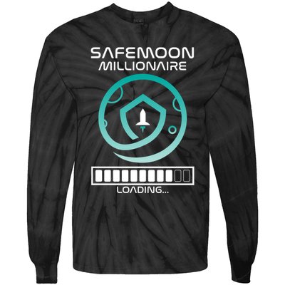 Safemoon Cryptocurrency Millionaire Loading Bar Tie-Dye Long Sleeve Shirt