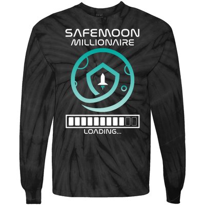 Safemoon Cryptocurrency Millionaire Loading Bar Tie-Dye Long Sleeve Shirt