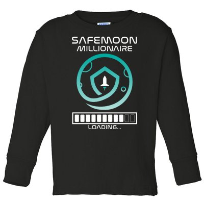 Safemoon Cryptocurrency Millionaire Loading Bar Toddler Long Sleeve Shirt