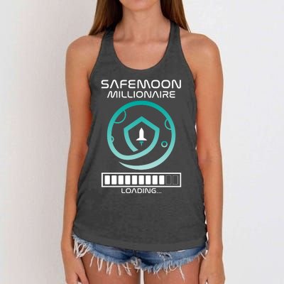 Safemoon Cryptocurrency Millionaire Loading Bar Women's Knotted Racerback Tank