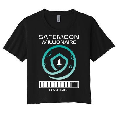 Safemoon Cryptocurrency Millionaire Loading Bar Women's Crop Top Tee