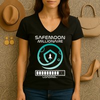 Safemoon Cryptocurrency Millionaire Loading Bar Women's V-Neck T-Shirt