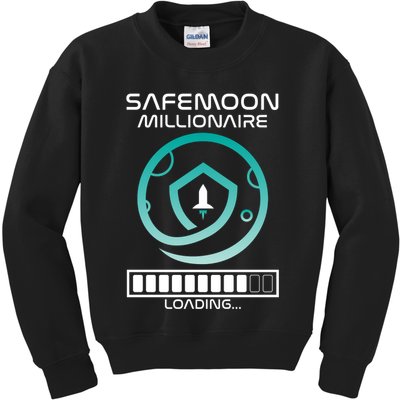 Safemoon Cryptocurrency Millionaire Loading Bar Kids Sweatshirt