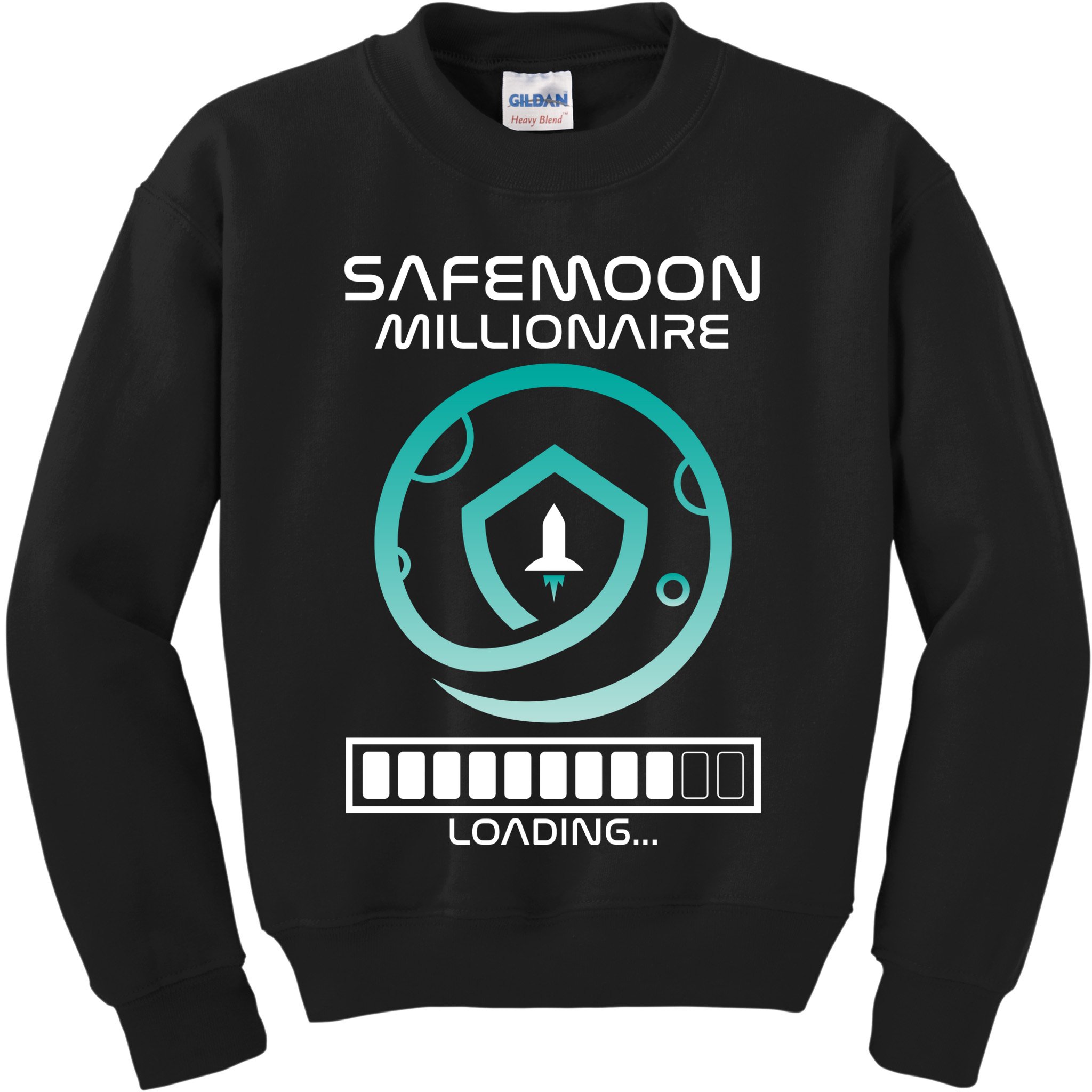 Safemoon Cryptocurrency Millionaire Loading Bar Kids Sweatshirt