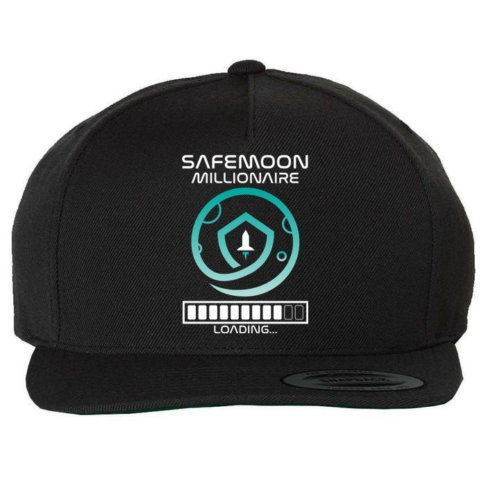 Safemoon Cryptocurrency Millionaire Loading Bar Wool Snapback Cap