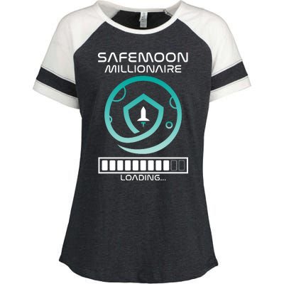 Safemoon Cryptocurrency Millionaire Loading Bar Enza Ladies Jersey Colorblock Tee