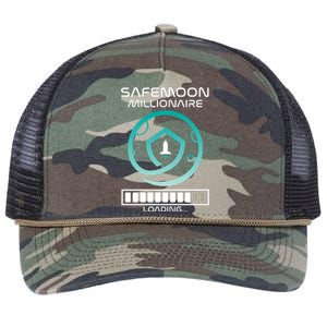 Safemoon Cryptocurrency Millionaire Loading Bar Retro Rope Trucker Hat Cap