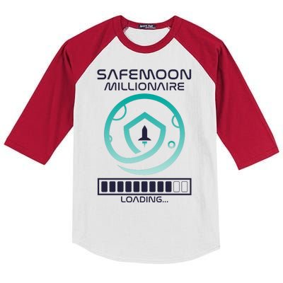 Safemoon Cryptocurrency Millionaire Loading Bar Kids Colorblock Raglan Jersey