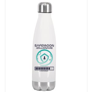 Safemoon Cryptocurrency Millionaire Loading Bar Stainless Steel Insulated Water Bottle