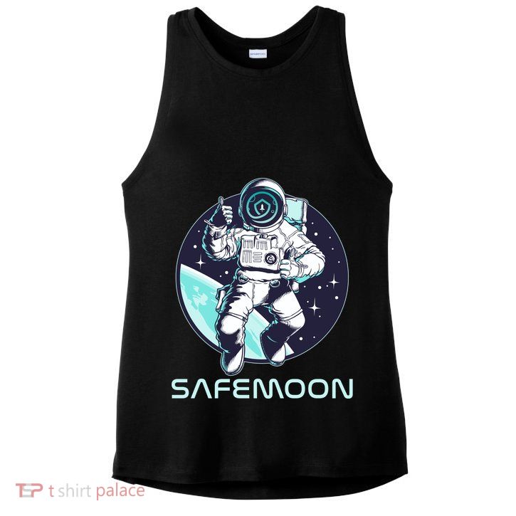Safemoon Cryptocurrency Space Astronaut Ladies PosiCharge Tri-Blend Wicking Tank
