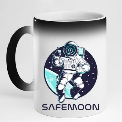 Safemoon Cryptocurrency Space Astronaut 11oz Black Color Changing Mug