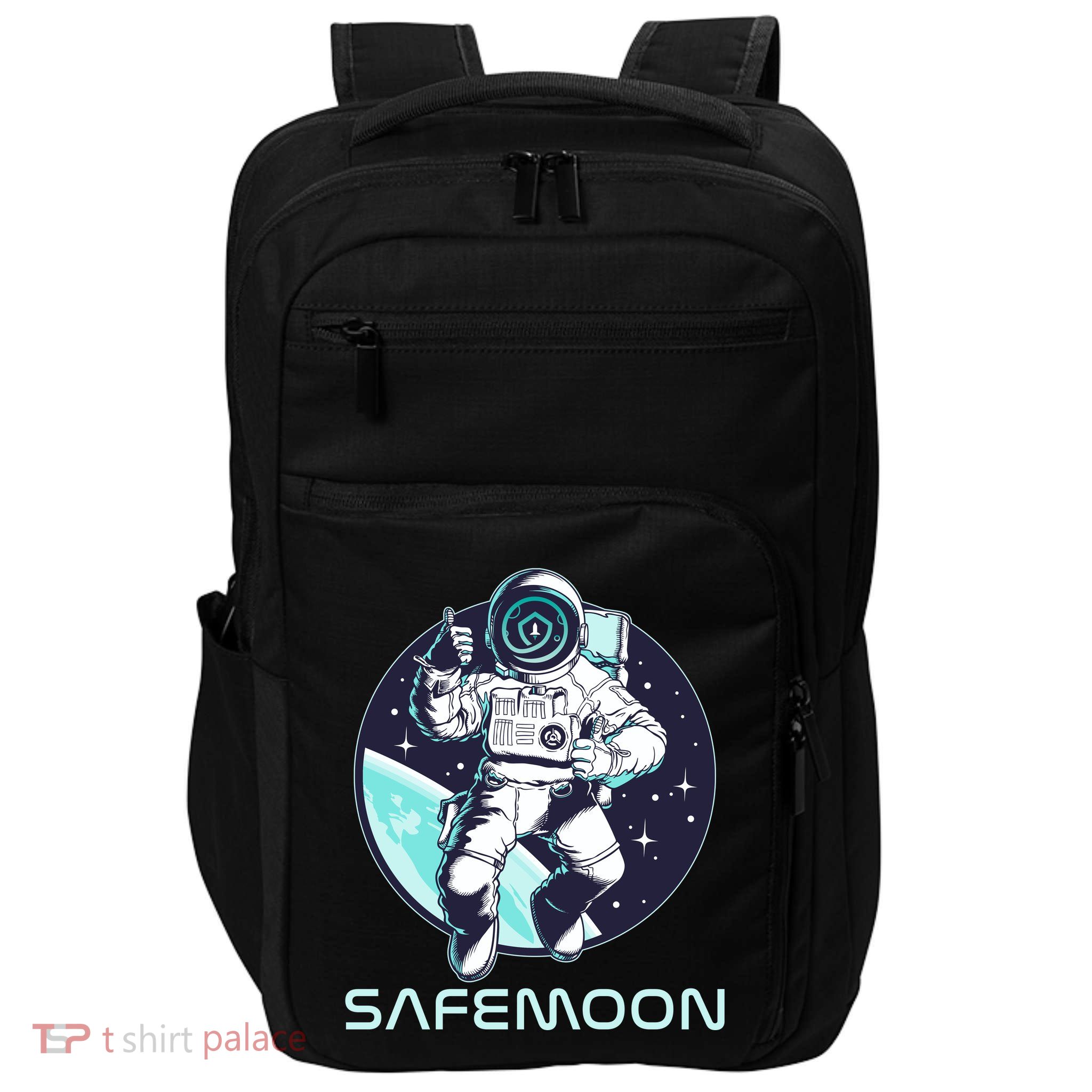 Safemoon Cryptocurrency Space Astronaut Impact Tech Backpack
