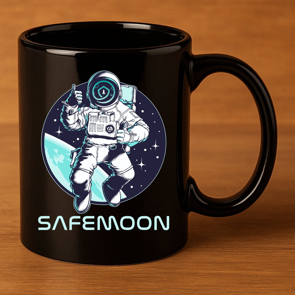 Safemoon Cryptocurrency Space Astronaut 11oz C Handle Ceramic Mug
