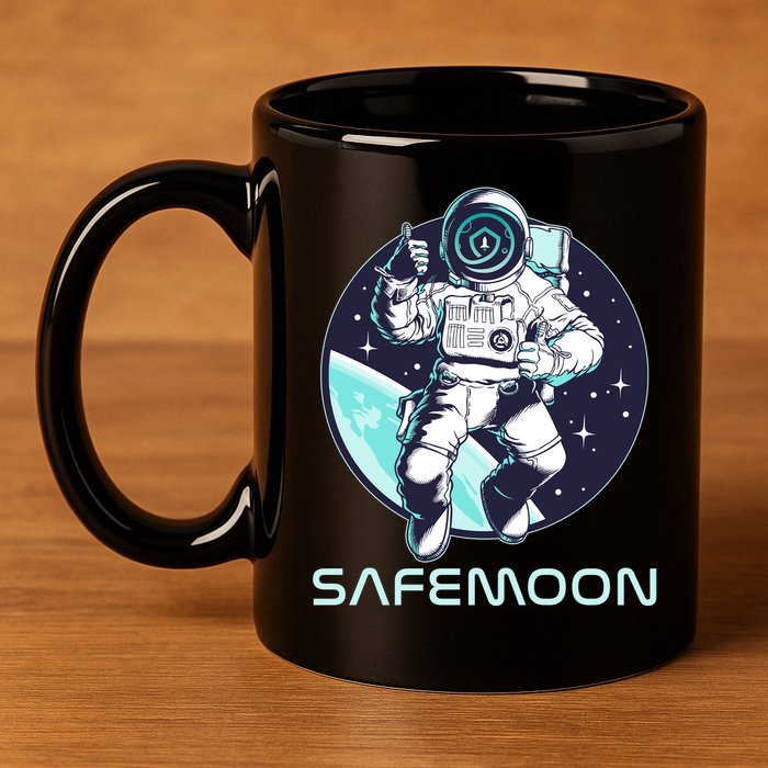 Safemoon Cryptocurrency Space Astronaut 11oz C Handle Ceramic Mug