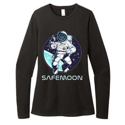 Safemoon Cryptocurrency Space Astronaut Womens CVC Long Sleeve Shirt