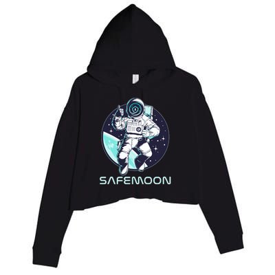 Safemoon Cryptocurrency Space Astronaut Crop Fleece Hoodie