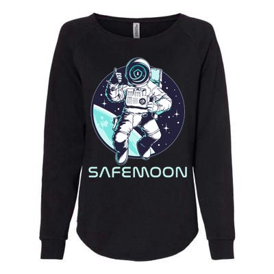 Safemoon Cryptocurrency Space Astronaut Womens California Wash Sweatshirt