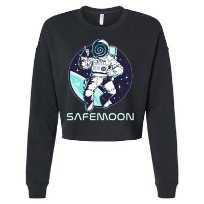Safemoon Cryptocurrency Space Astronaut Cropped Pullover Crew
