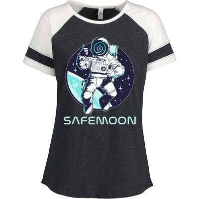 Safemoon Cryptocurrency Space Astronaut Enza Ladies Jersey Colorblock Tee