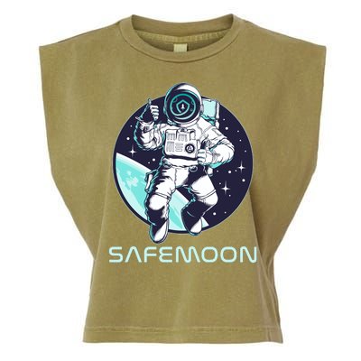 Safemoon Cryptocurrency Space Astronaut Garment-Dyed Women's Muscle Tee