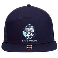 Safemoon Cryptocurrency Space Astronaut 7 Panel Mesh Trucker Snapback Hat