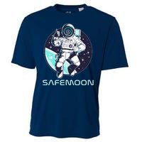 Safemoon Cryptocurrency Space Astronaut Cooling Performance Crew T-Shirt