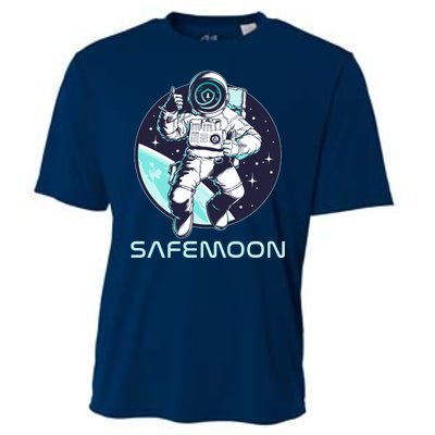 Safemoon Cryptocurrency Space Astronaut Cooling Performance Crew T-Shirt