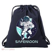 Safemoon Cryptocurrency Space Astronaut Drawstring Bag