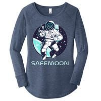 Safemoon Cryptocurrency Space Astronaut Women's Perfect Tri Tunic Long Sleeve Shirt