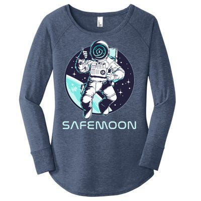 Safemoon Cryptocurrency Space Astronaut Women's Perfect Tri Tunic Long Sleeve Shirt