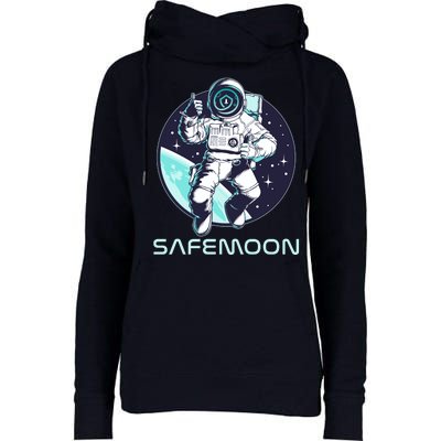 Safemoon Cryptocurrency Space Astronaut Womens Funnel Neck Pullover Hood