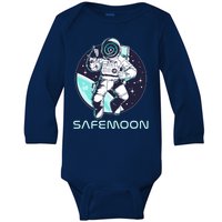 Safemoon Cryptocurrency Space Astronaut Baby Long Sleeve Bodysuit