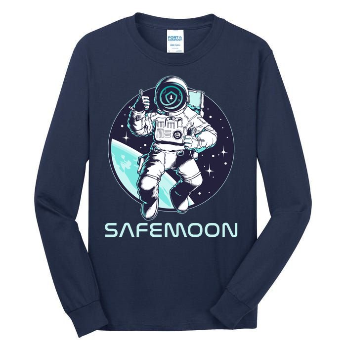 Safemoon Cryptocurrency Space Astronaut Tall Long Sleeve T-Shirt