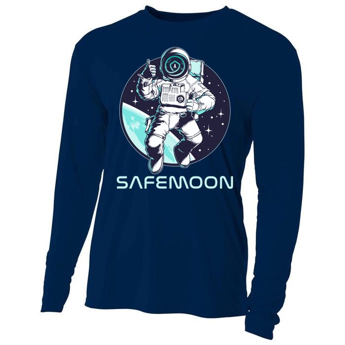 Safemoon Cryptocurrency Space Astronaut Cooling Performance Long Sleeve Crew