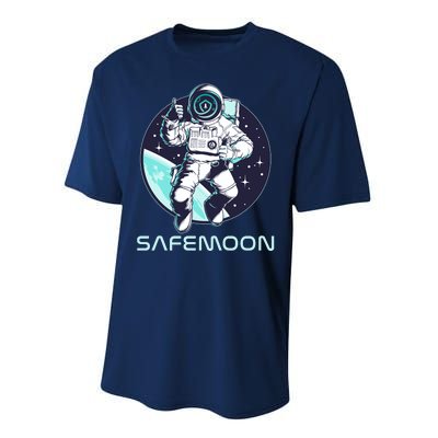 Safemoon Cryptocurrency Space Astronaut Performance Sprint T-Shirt