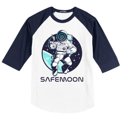 Safemoon Cryptocurrency Space Astronaut Baseball Sleeve Shirt