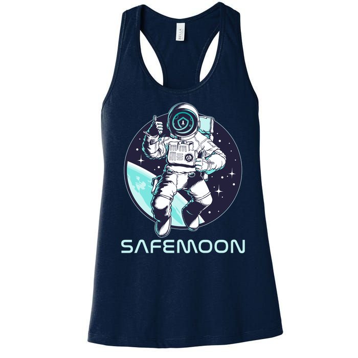 Safemoon Cryptocurrency Space Astronaut Women's Racerback Tank