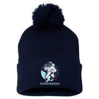 Safemoon Cryptocurrency Space Astronaut Pom Pom 12in Knit Beanie