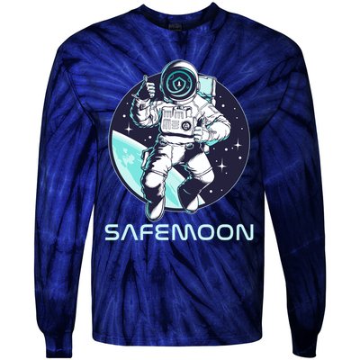 Safemoon Cryptocurrency Space Astronaut Tie-Dye Long Sleeve Shirt