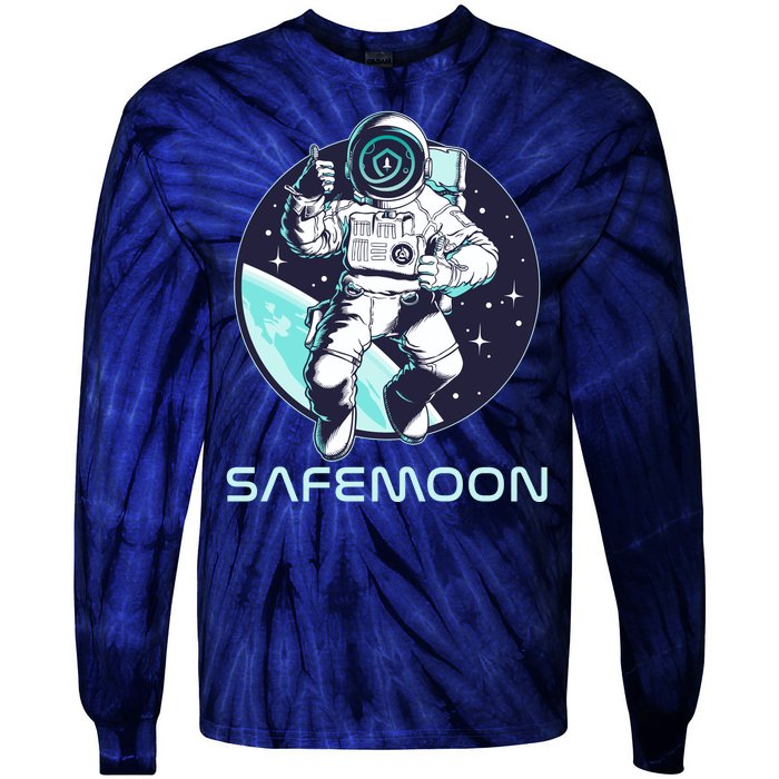 Safemoon Cryptocurrency Space Astronaut Tie-Dye Long Sleeve Shirt