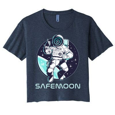 Safemoon Cryptocurrency Space Astronaut Women's Crop Top Tee