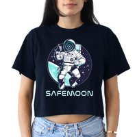 Safemoon Cryptocurrency Space Astronaut Women's Crop Top Tee