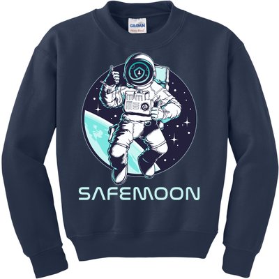 Safemoon Cryptocurrency Space Astronaut Kids Sweatshirt