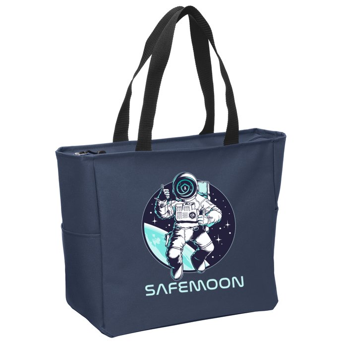 Safemoon Cryptocurrency Space Astronaut Zip Tote Bag