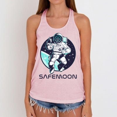 Safemoon Cryptocurrency Space Astronaut Women's Knotted Racerback Tank