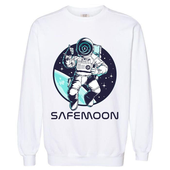 Safemoon Cryptocurrency Space Astronaut Garment-Dyed Sweatshirt