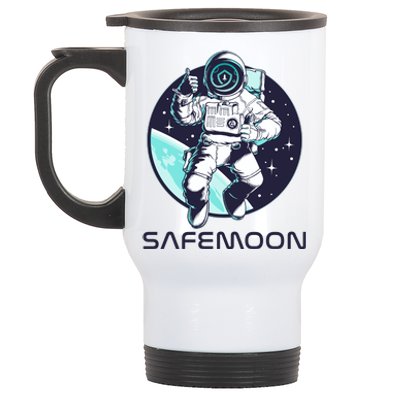 Safemoon Cryptocurrency Space Astronaut Stainless Steel Travel Mug