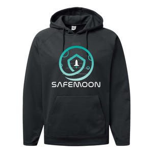 Safemoon Cryptocurrency Space Grid Performance Fleece Hoodie