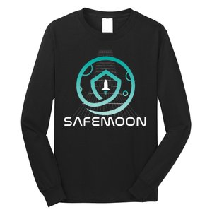 Safemoon Cryptocurrency Space Grid Long Sleeve Shirt