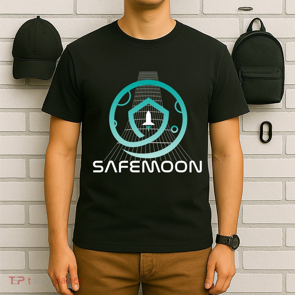 Safemoon Cryptocurrency Space Grid T-Shirt
